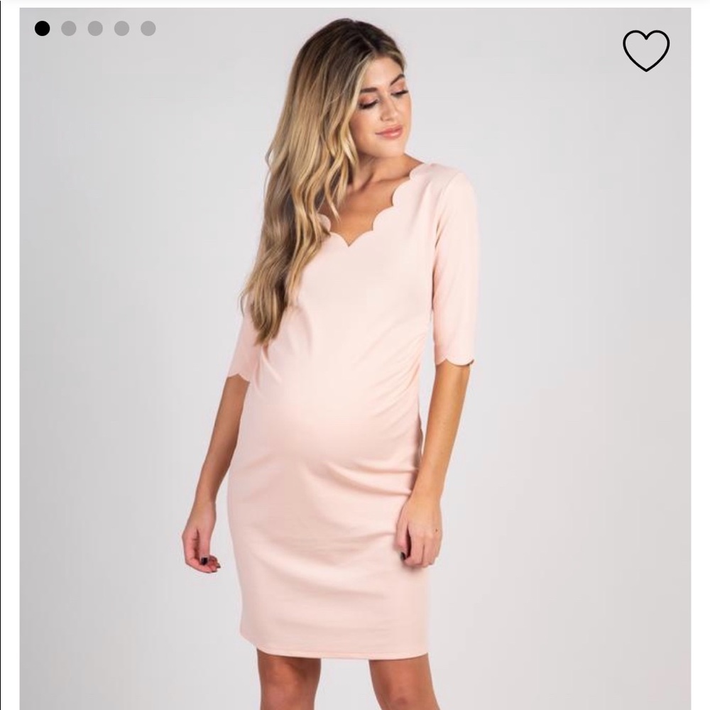 Pinkblush Scalloped Maternity Dress